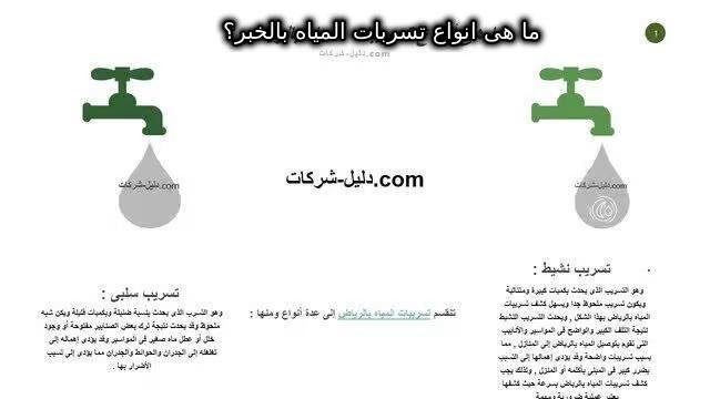 انواع تسربات المياه بالخبر