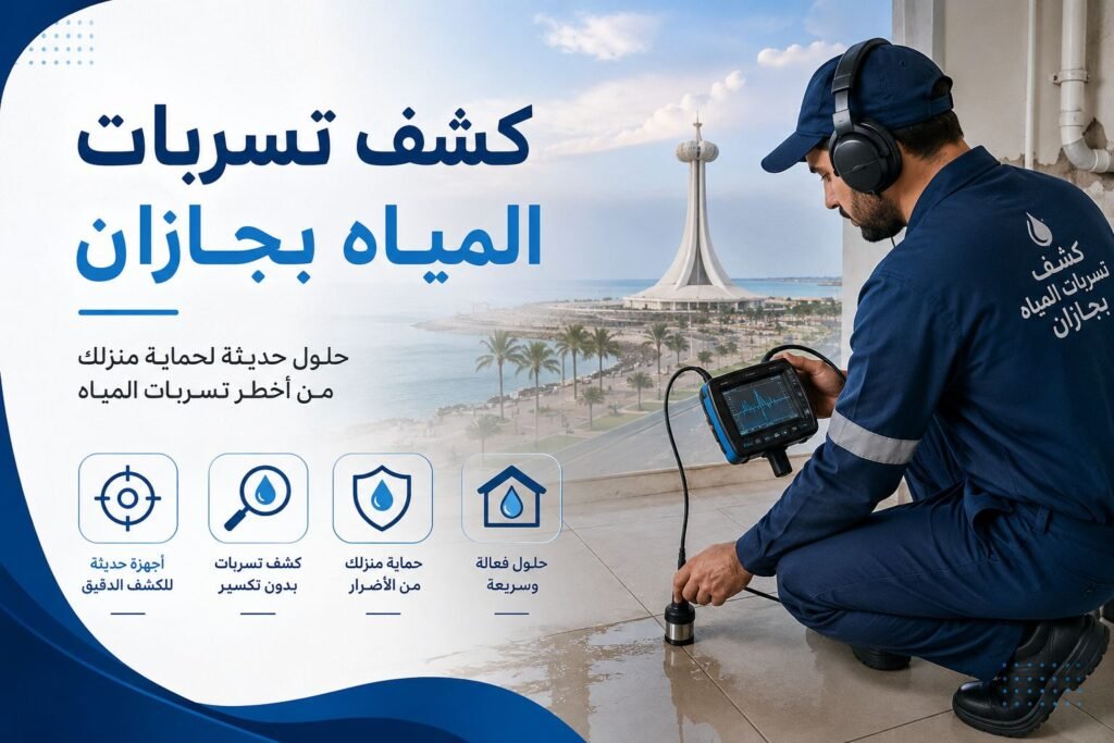 كشف تسربات المياه بجازان