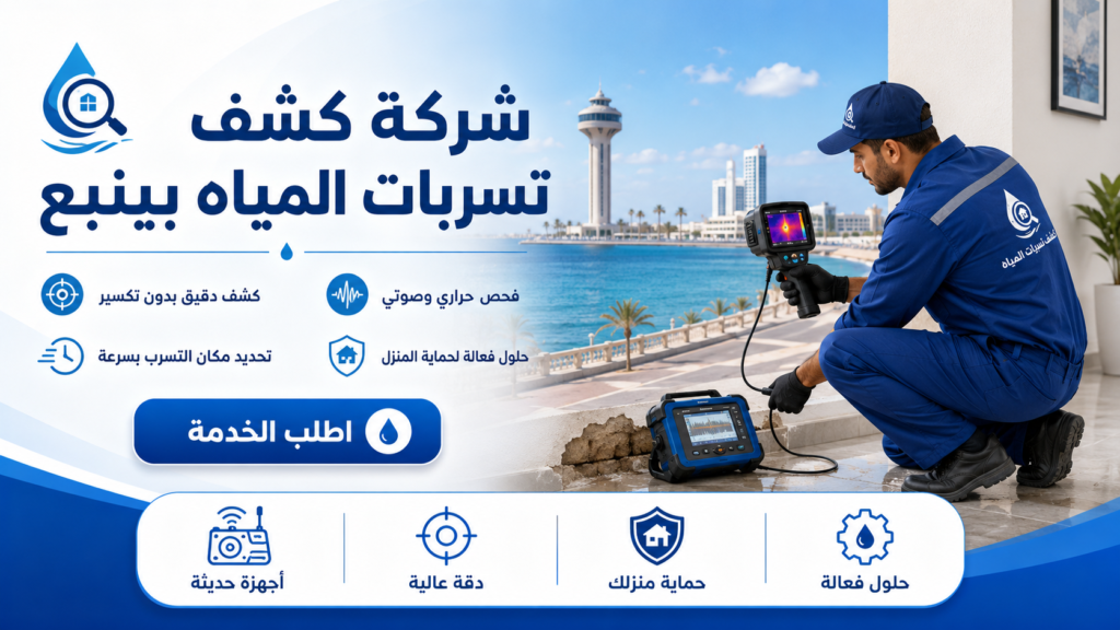 كشف تسربات المياه بينبع