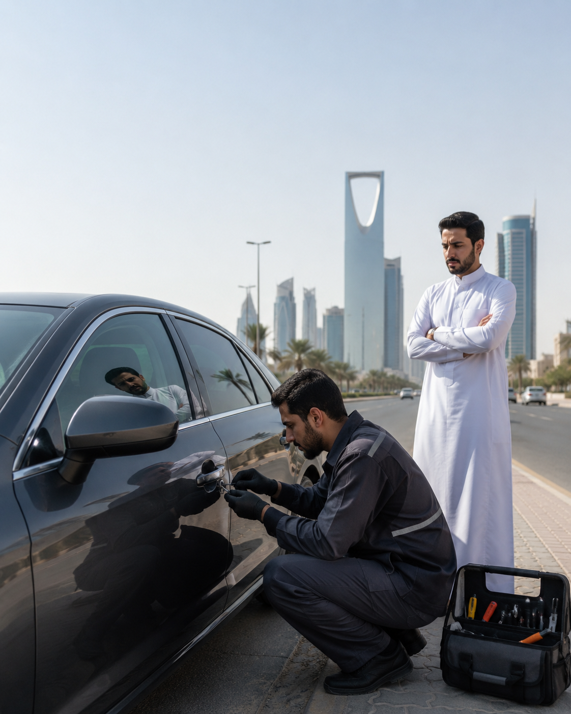 فني فتح أبواب سيارات مغلقة بالرياض بدون خدش