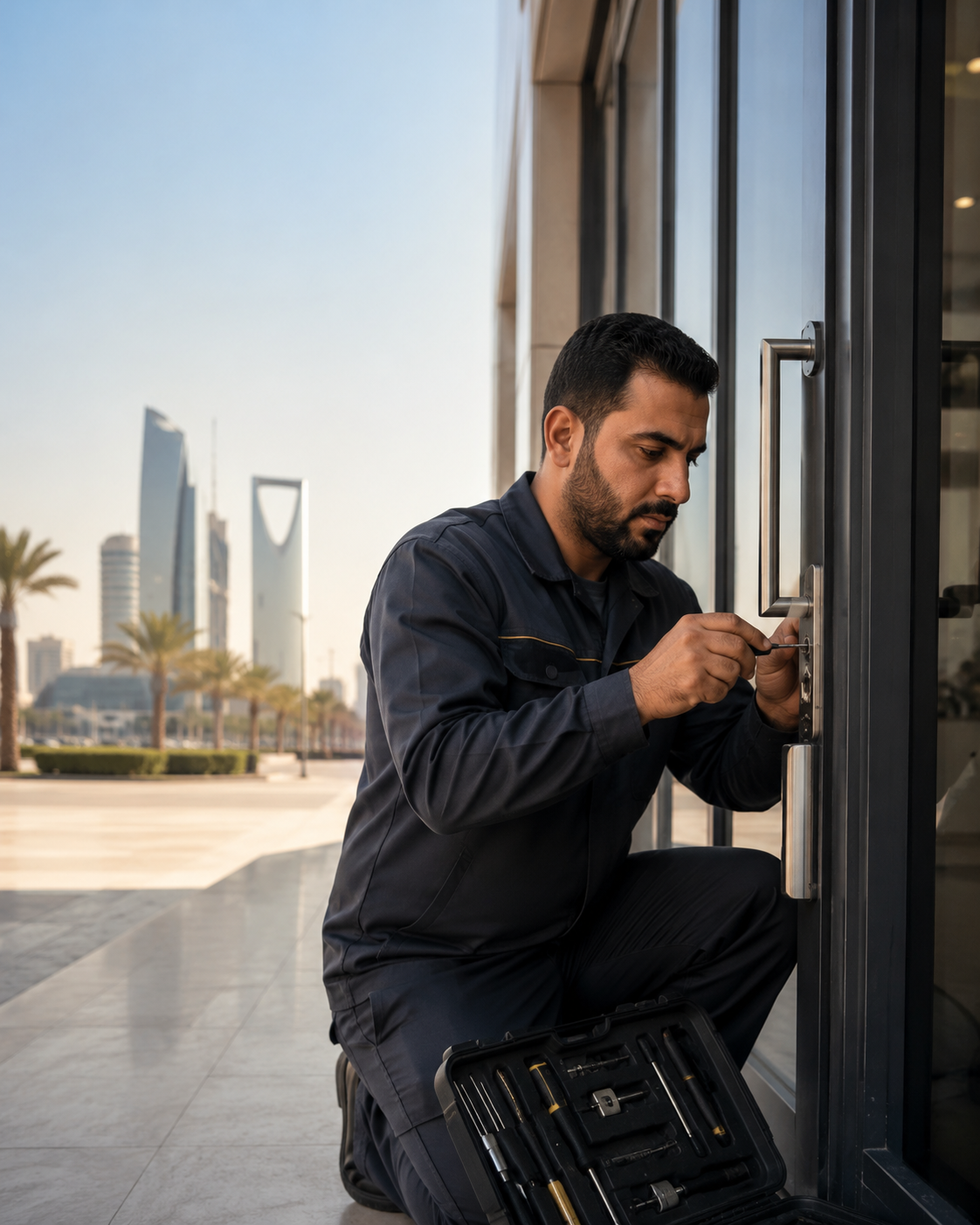 فني فتح أبواب مكاتب ومحلات مغلقة بالرياض